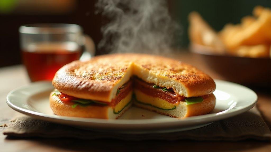 Panqueca recheada irresistível e macia pronta com cinco ingredientes e preparo em uma frigideira só