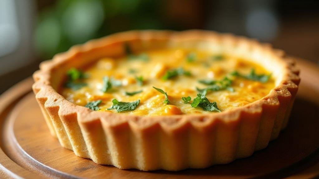 Quiche de queijo e presunto microondas
